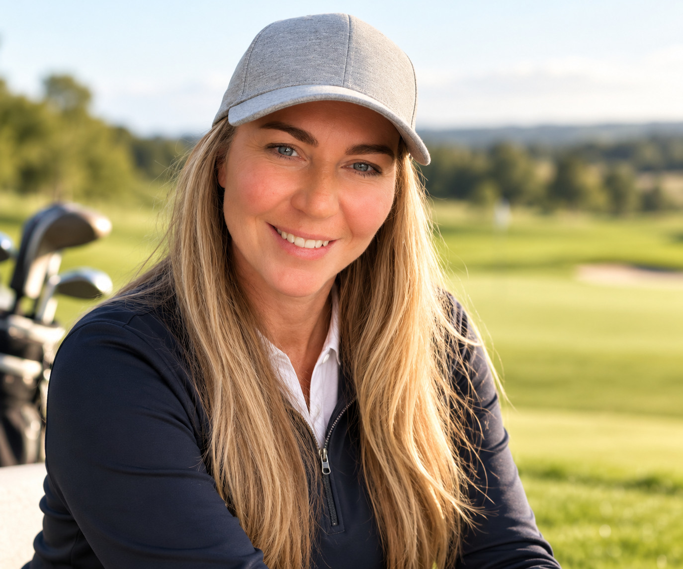 Kirsty Skeates, founder of Fairwayly, on a golf course